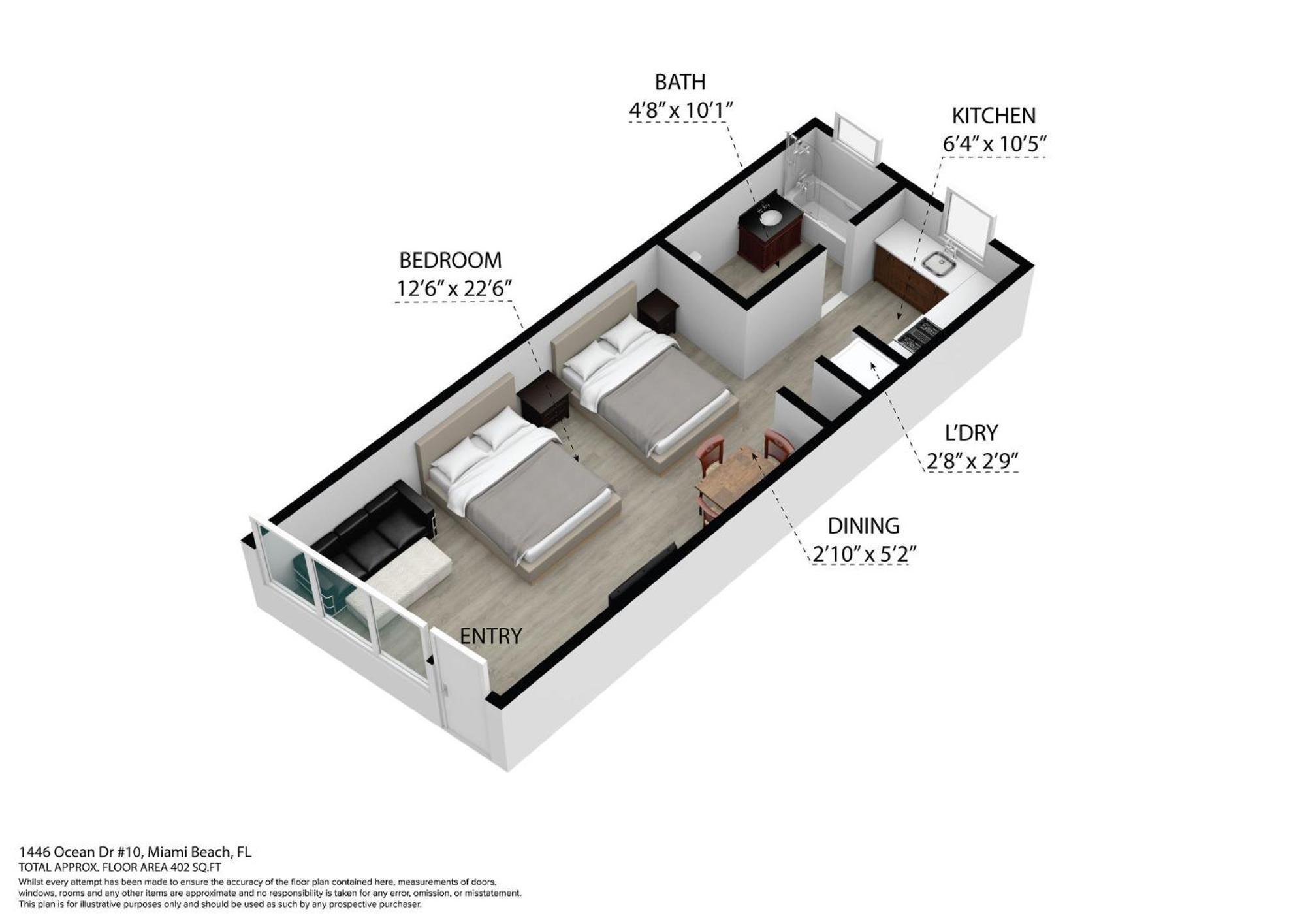 Deco Beachside Apt, W/2 Queen Beds, Washer/Dryer Miami Beach Exteriör bild