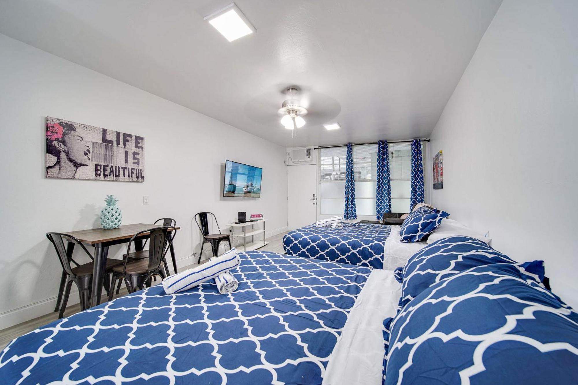 Deco Beachside Apt, W/2 Queen Beds, Washer/Dryer Miami Beach Exteriör bild